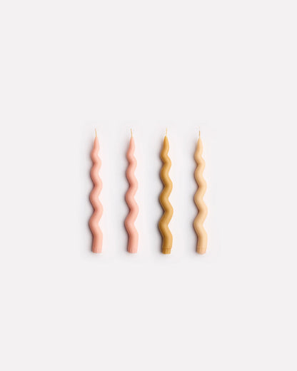 Wavy Taper Candle Set