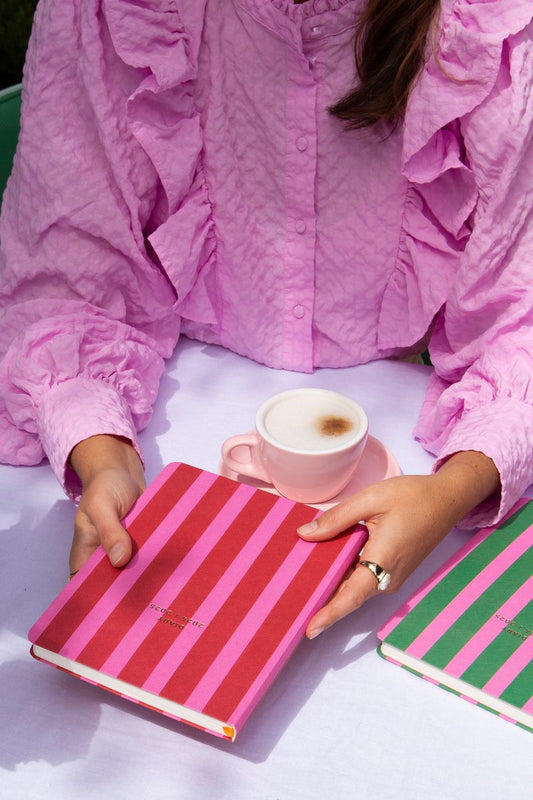 A5 Notebook Stripes Pink