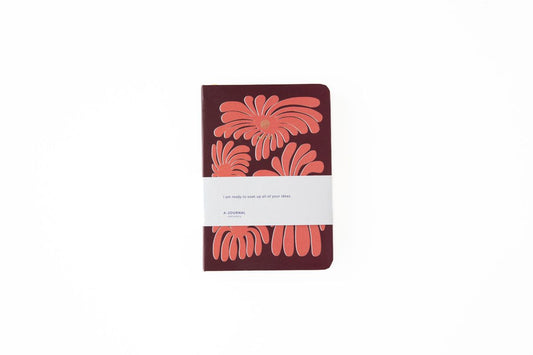 A6 Notebook Coral Flowers