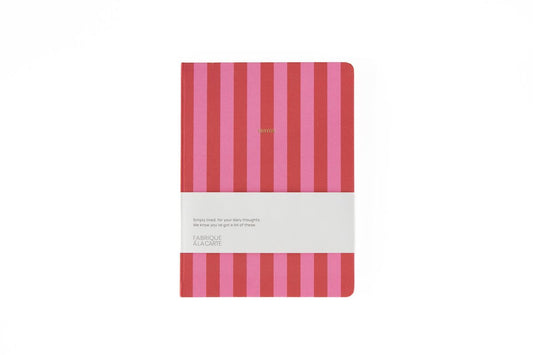 A5 Notebook Stripes Pink