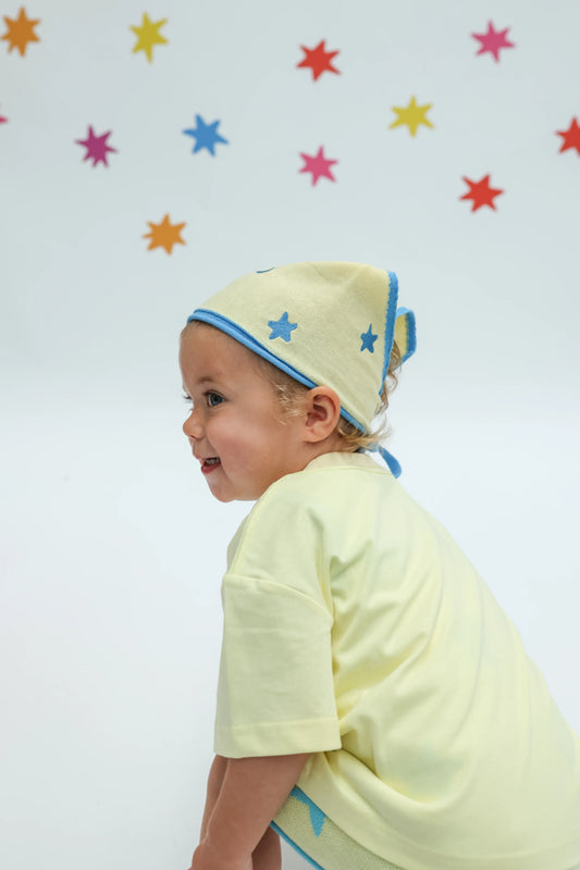 Stars Align Bandana ~ Yellow + Blue