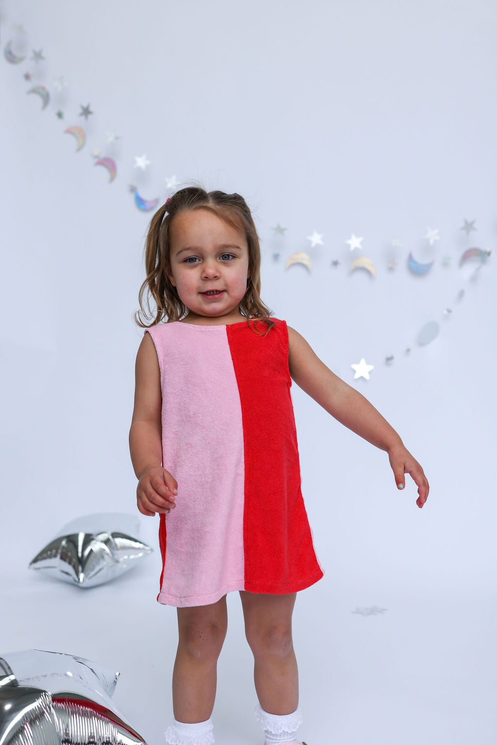 Lunar Dress - Red + Pink