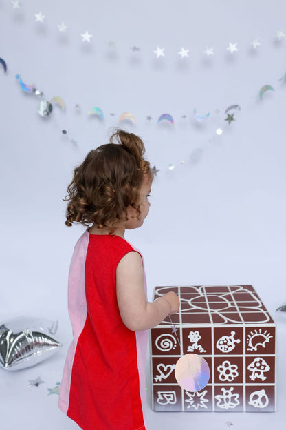 Lunar Dress - Red + Pink