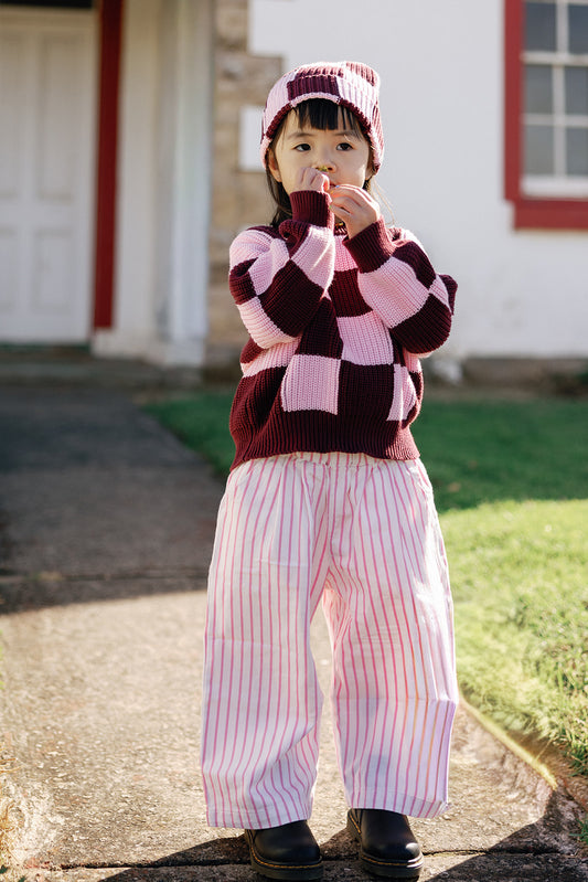 Ninch Pants ~ Pink Stripe