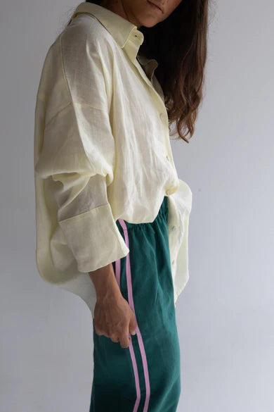 Linen Pants ~ Bottle Green