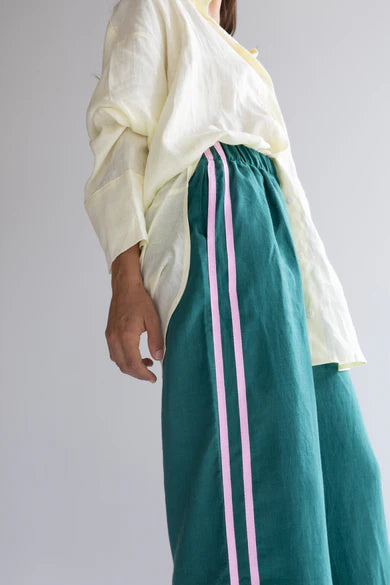 Linen Pants ~ Bottle Green