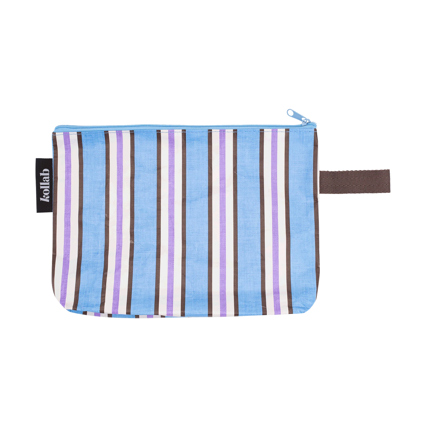 Clutch Bag Choc Blue Stripe