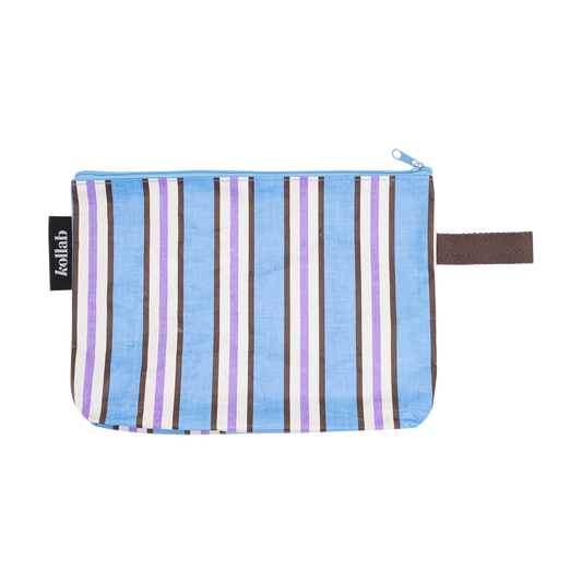 Clutch Bag Choc Blue Stripe