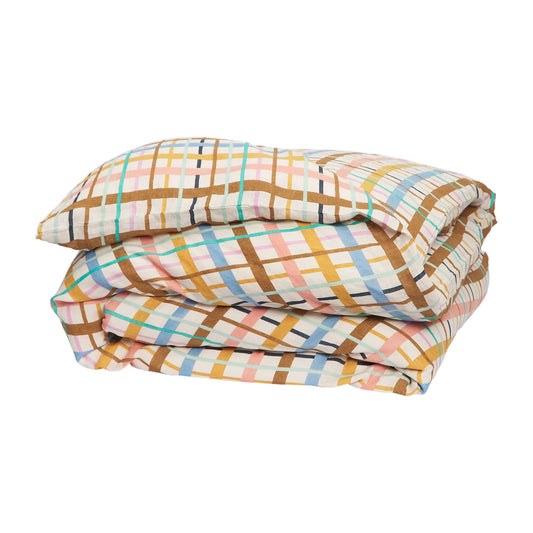 Cady Check Linen Quilt Cover