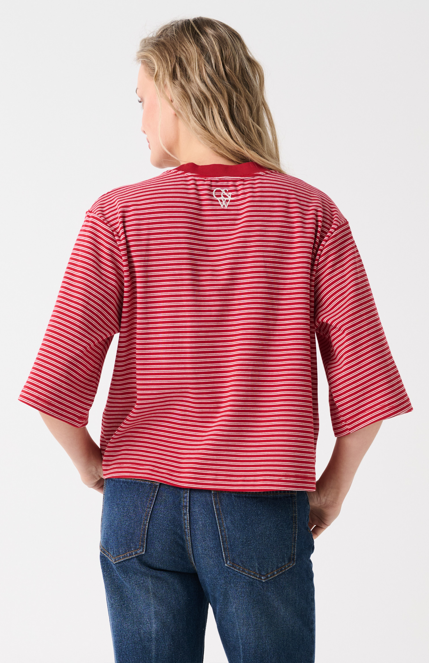 Hallie Tee ~ Red Stripe