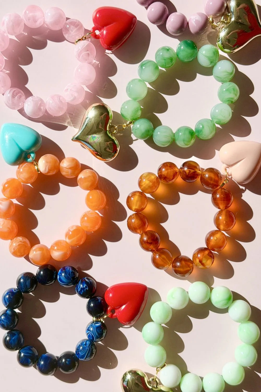 Bubble Heart Bracelet ~ Emerald Green