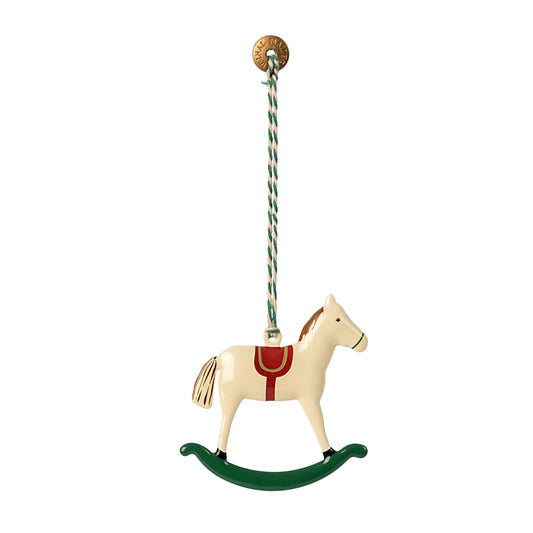 Metal Ornament Rocking Horse Assorted