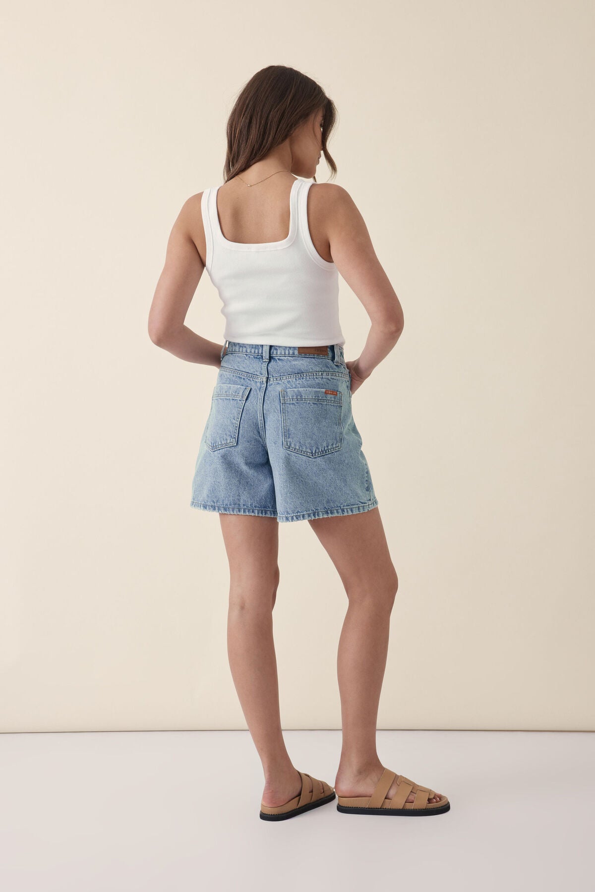 Sl Rib Contour Tank Organic Contour Rib Square Neck Tank White – Wander + Laze