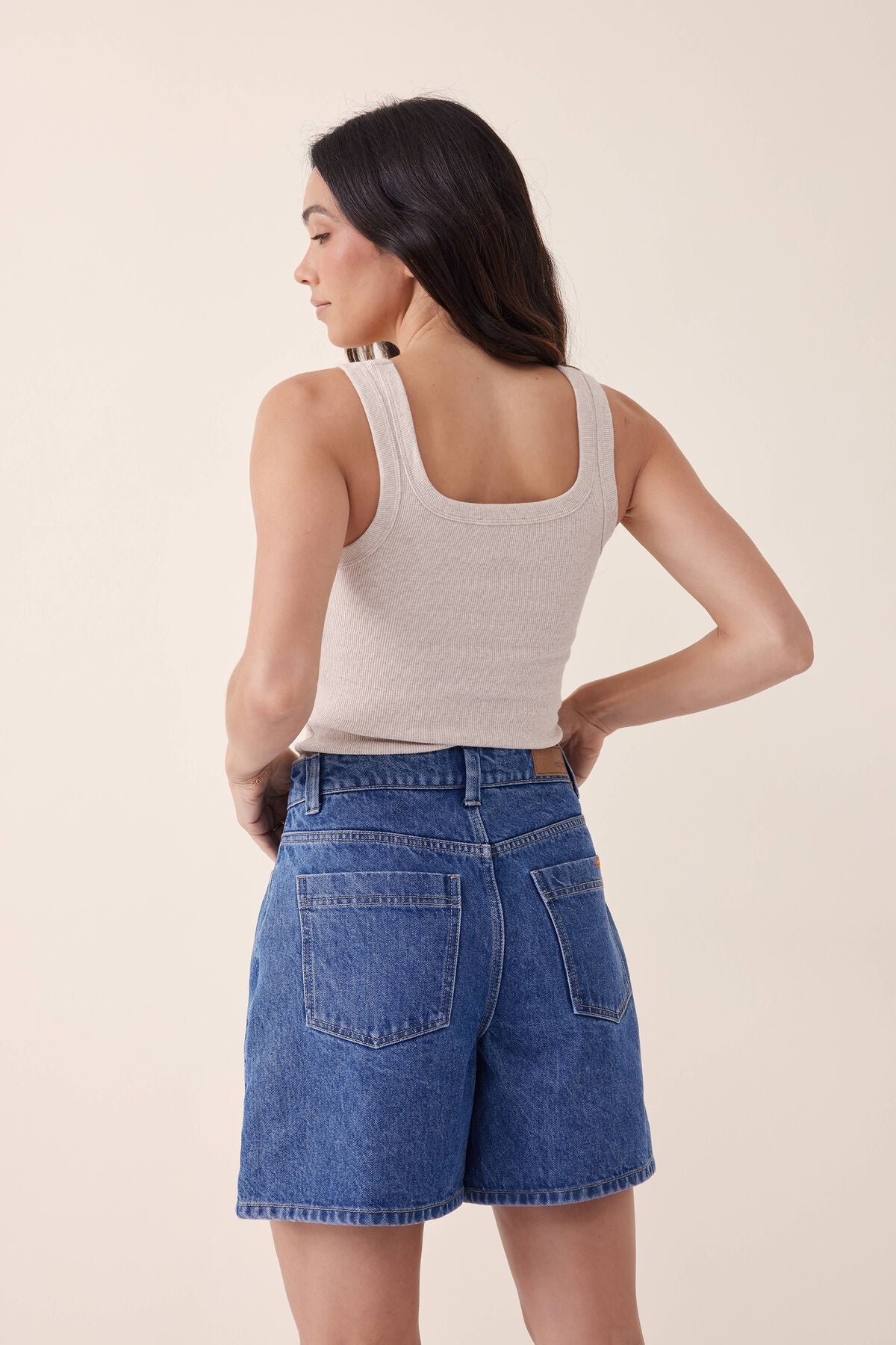 Sl Rib Contour Tank Contour Rib Square Neck Tank Oatmeal – Wander + Laze