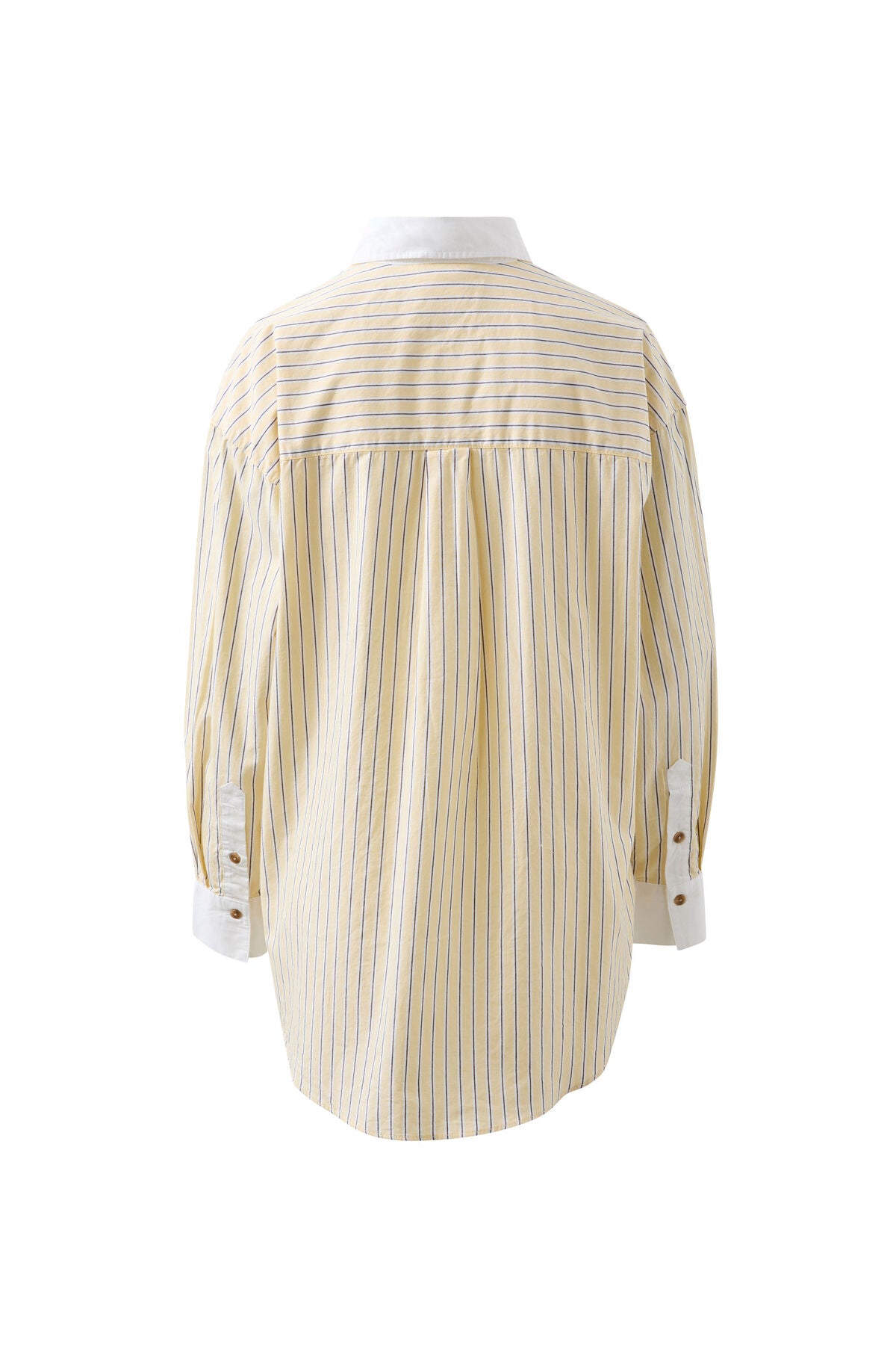 Peta Oversized Shirt Sunny Yellow Stripe White Collar