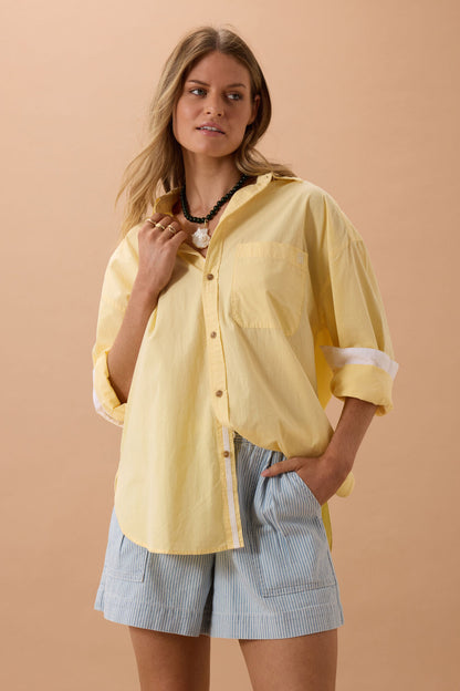 Peta Oversized Shirt ~ Sunny Yellow