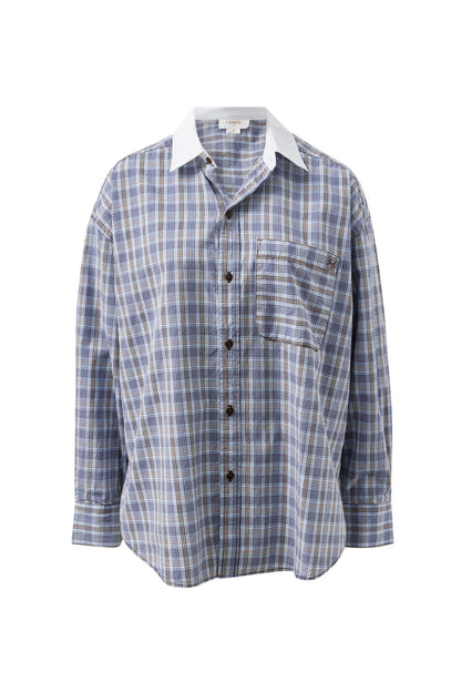 Peta Oversized Shirt ~ Blue Chocolate Check