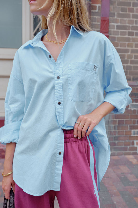 Peta Oversized Shirt ~ China Blue