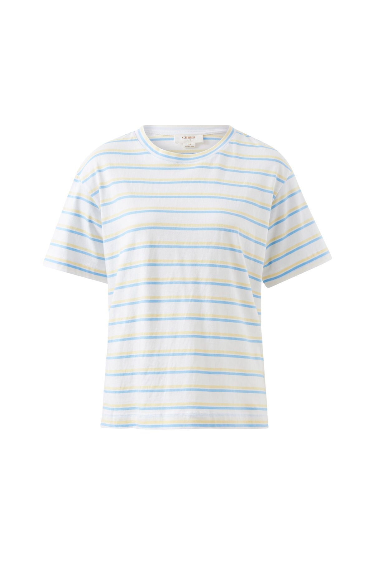 Stevie Slouchy Tee Powder Blue/Sunny Yellow