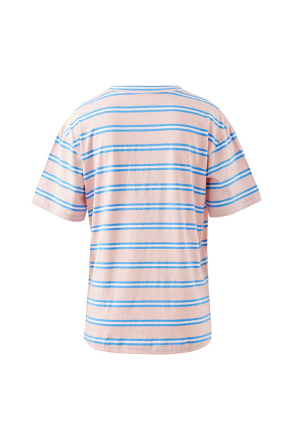 Stevie Slouchy Tee Petal/Azure Stripe