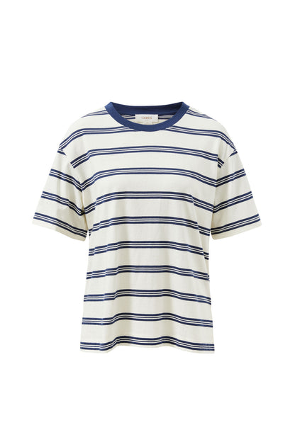 Stevie Slouchy Tee ~ Navy Stripe