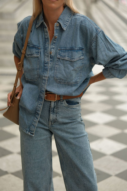 Essential Denim Shirt Vintage Blue