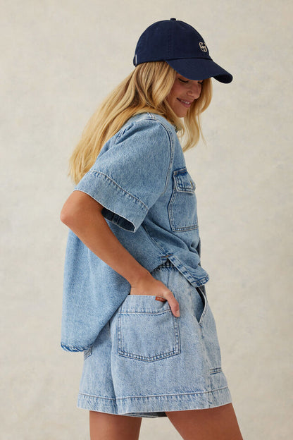 Relaxed Everyday Short Vintage Blue