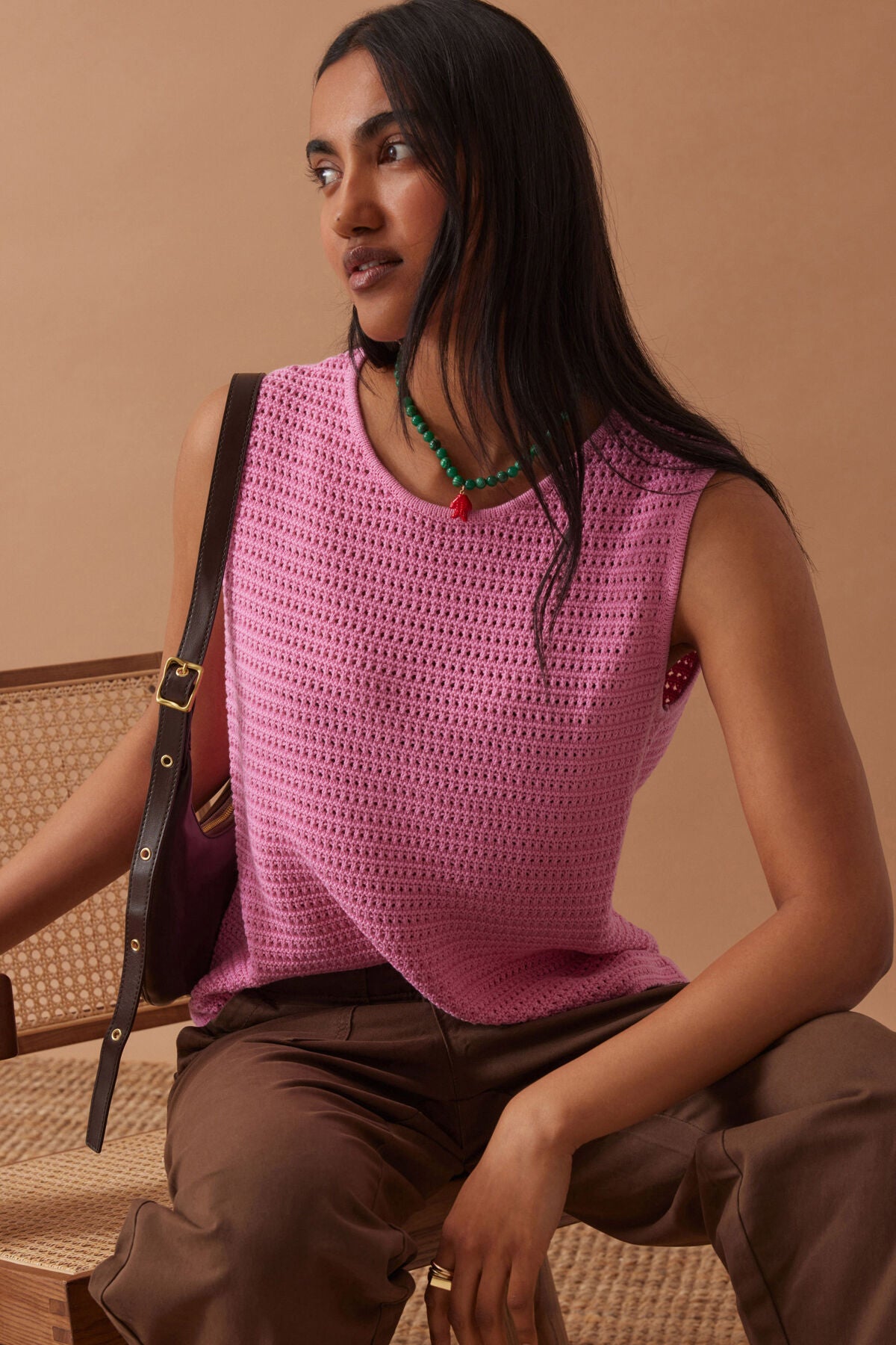 Margot Knit Tank Hibiscus Pink