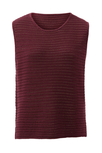 Mesh Knit Tank Wine