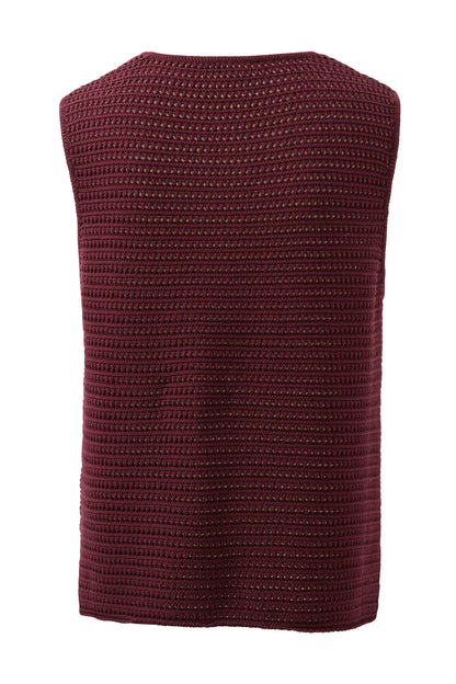 Mesh Knit Tank Wine