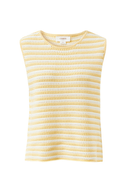 Margot Knit Tank Butter Milk Stripe