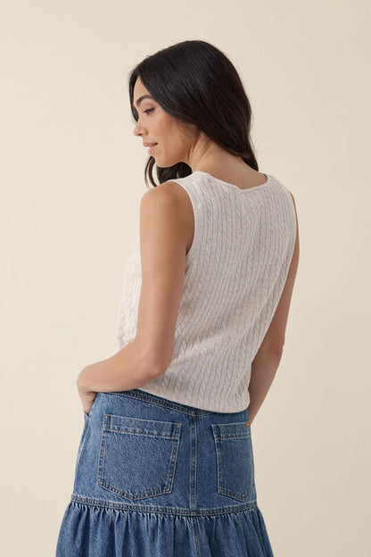 Cable Soft Knit Tank