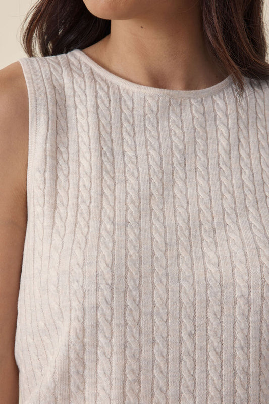 Cable Soft Knit Tank