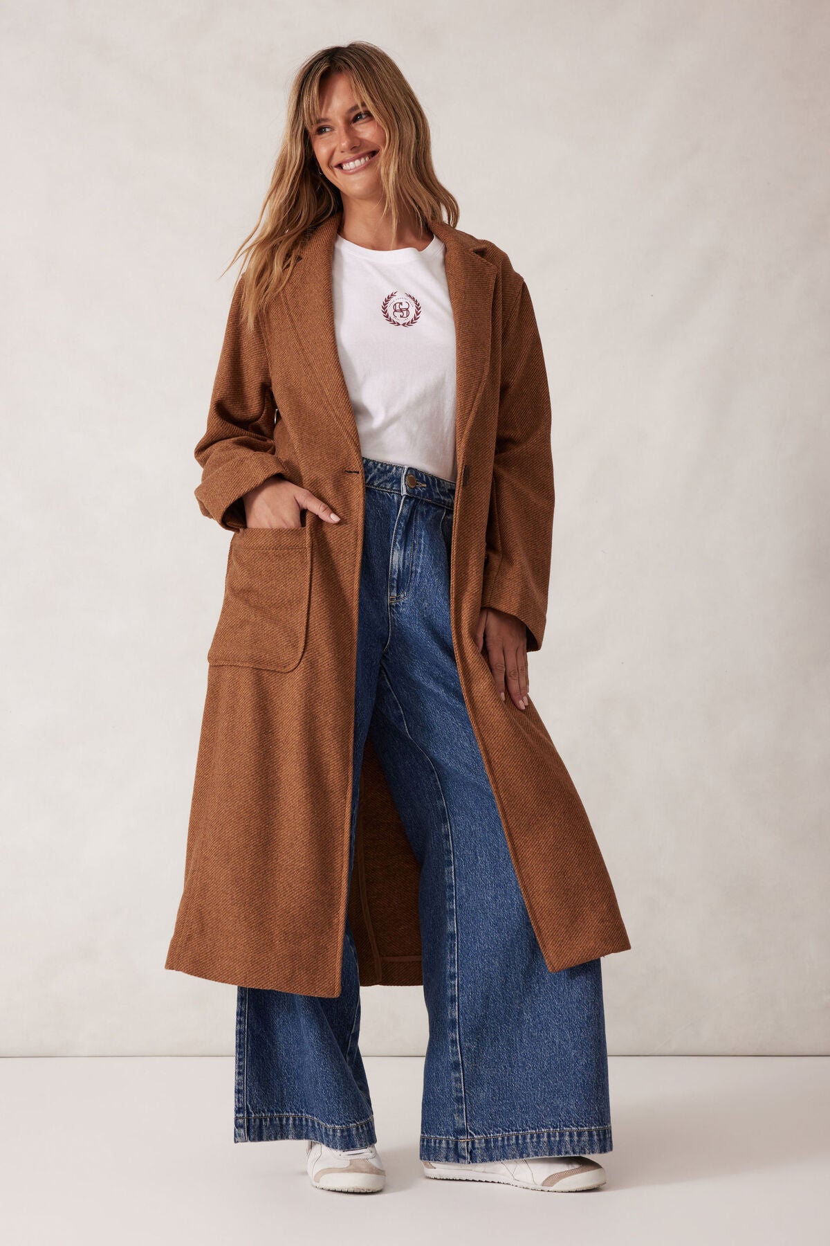 Classic Longline Coat Chestnut
