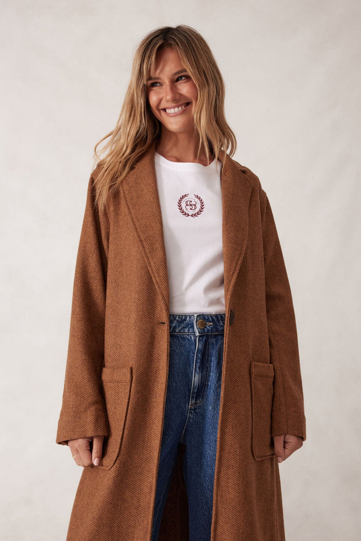 Classic Longline Coat Chestnut