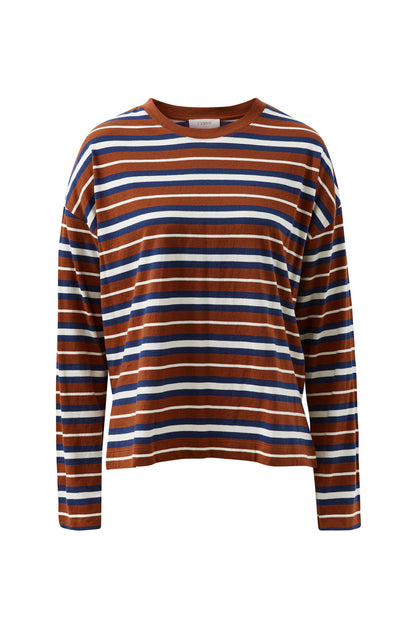 Scout Slouchy Long Sleeve Tee ~ Ginger Navy Stripe