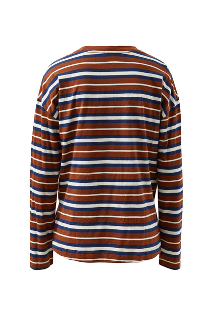 Scout Slouchy Long Sleeve Tee ~ Ginger Navy Stripe