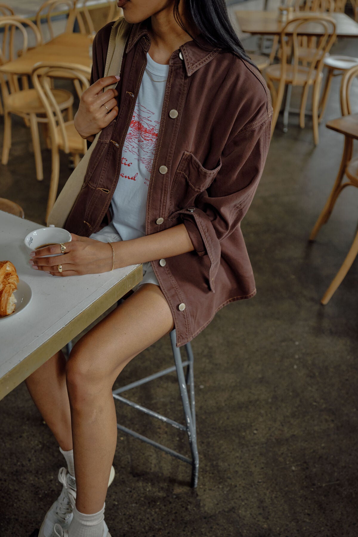 Bobbi Denim Shacket ~ Chocolate