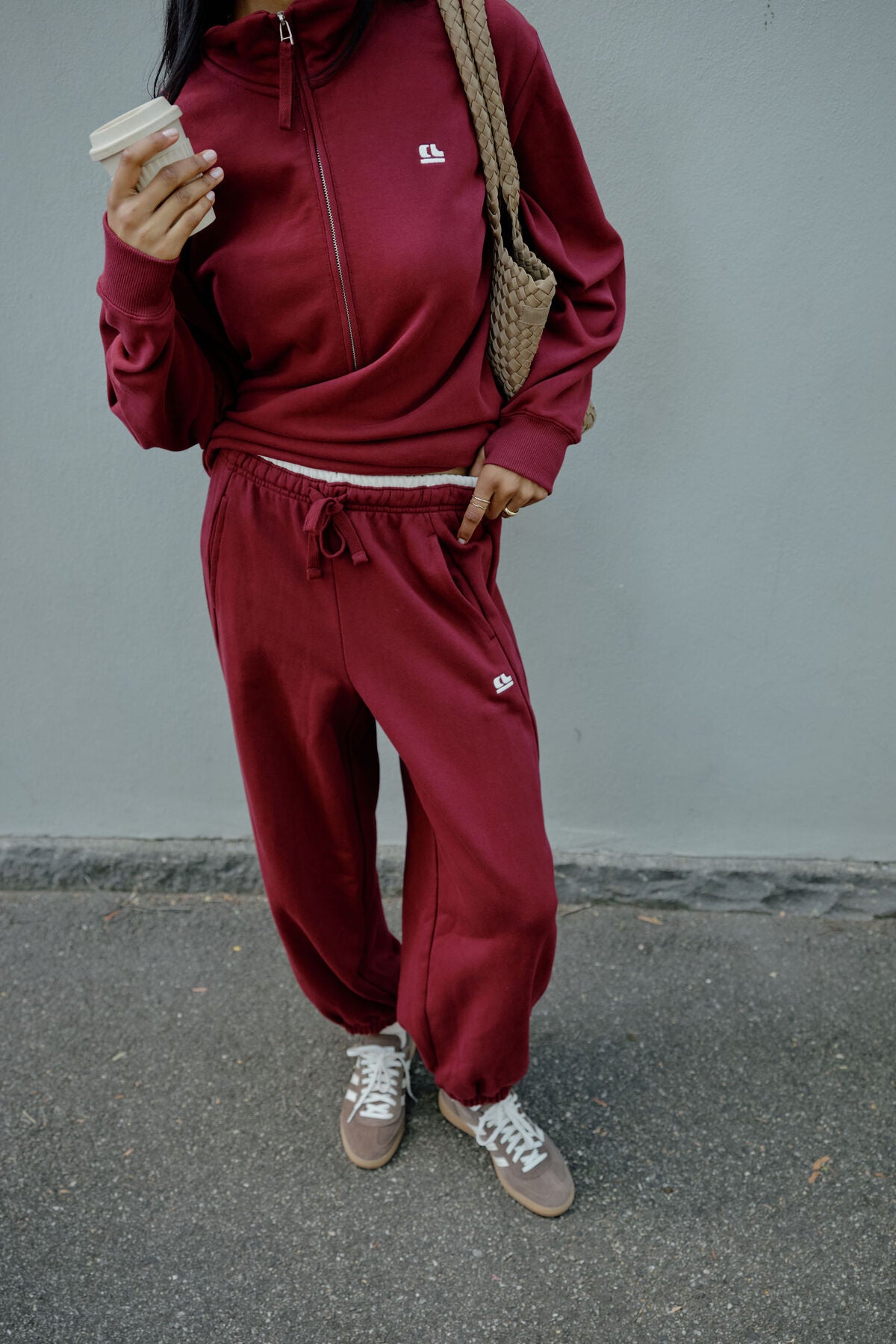 Bowie Barrel Leg Trackpant ~ Burgundy