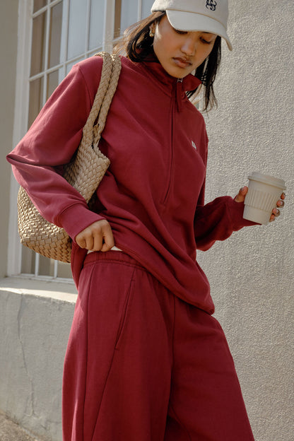 Bowie Barrel Leg Trackpant ~ Burgundy