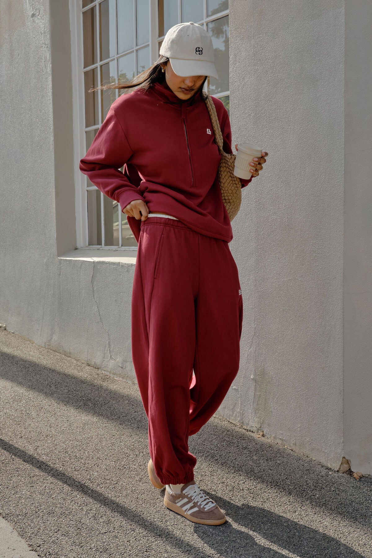 Bowie Barrel Leg Trackpant ~ Burgundy