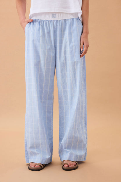 Lounge Pant Blue Check