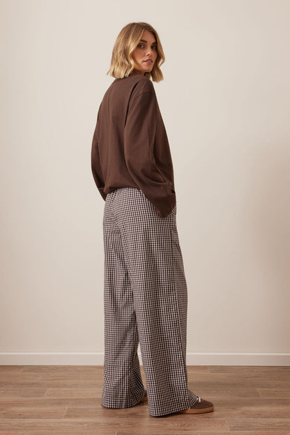 Lounge Pant ~ Choc Check