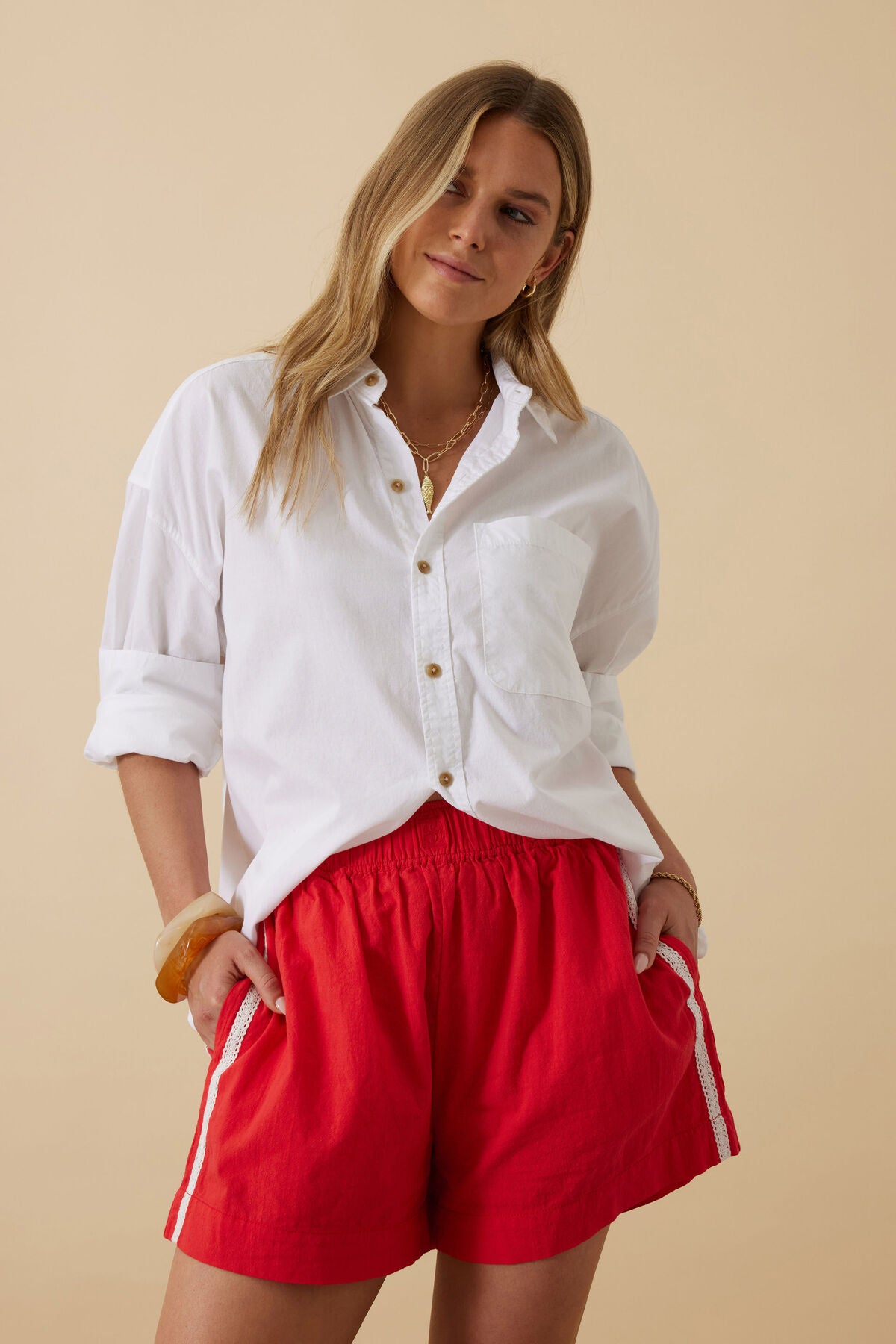 Mila Short Heritage Red