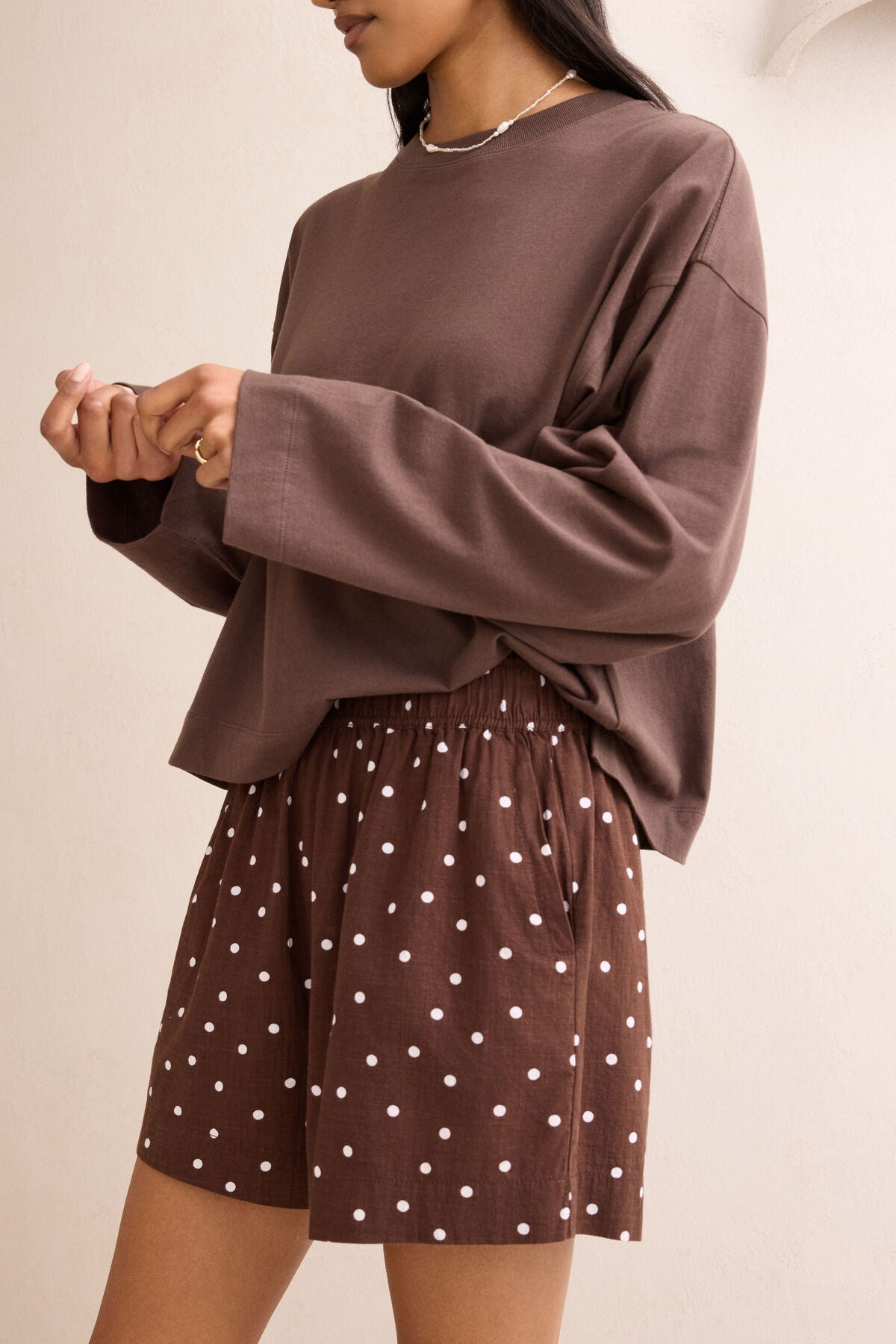 Mila Short Choc Scattered Spot