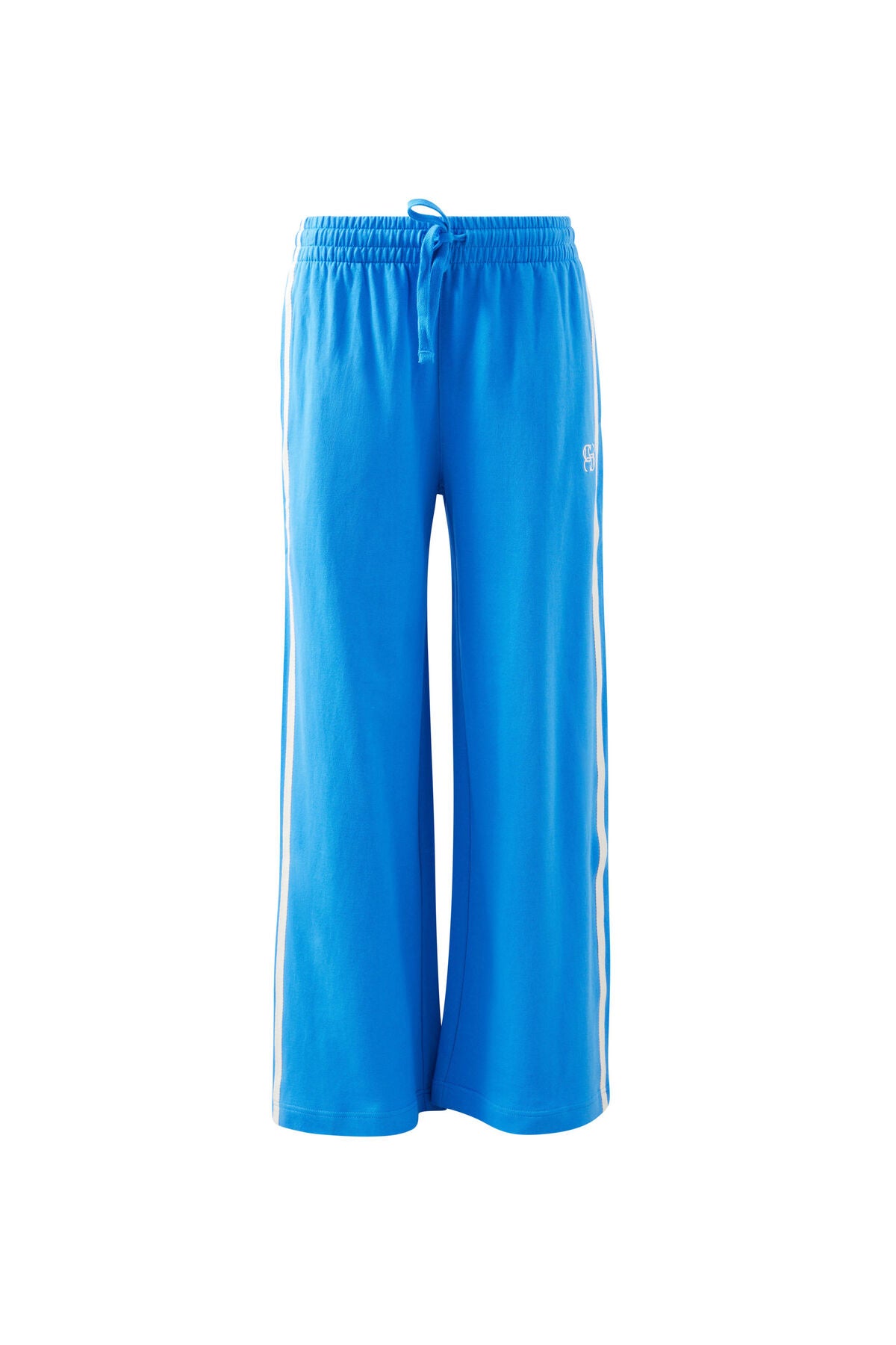 Gigi Wide Leg Terry Trackpant ~ Marine Blue