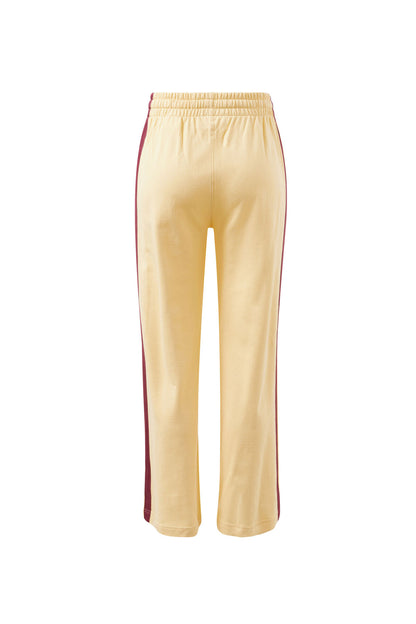 Gigi Wide Leg Terry Trackpant ~ Butter + Burgundy