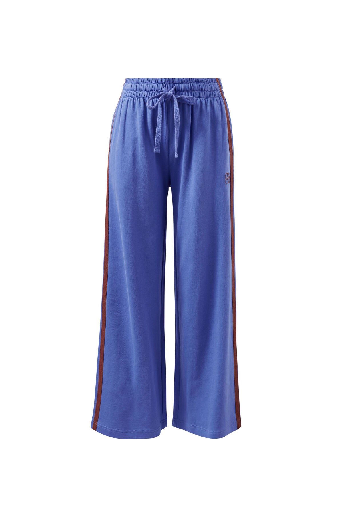Gigi Wide Leg Terry Trackpant ~ Vintage Blue