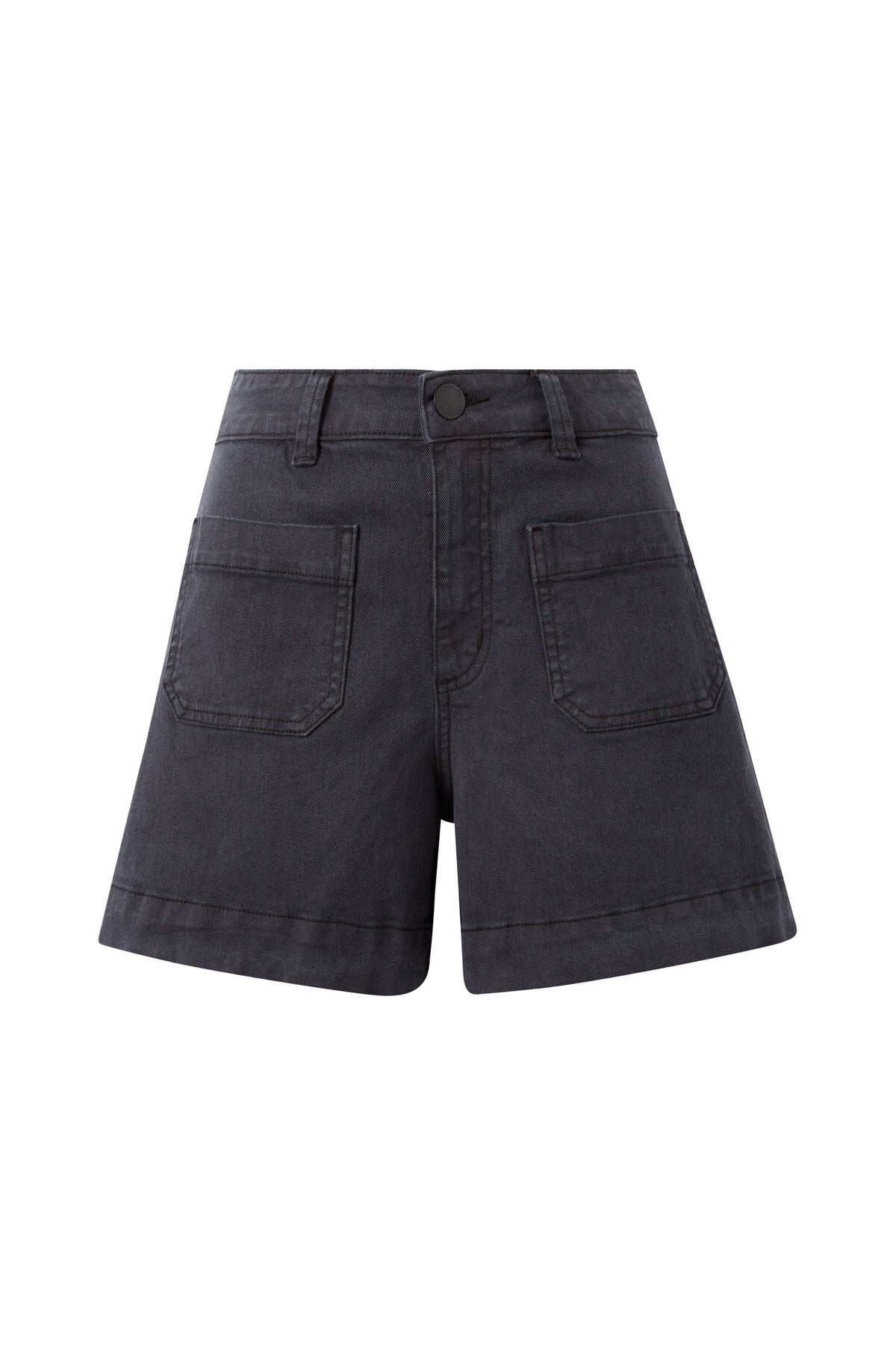 Denim Patch Pocket Short Washed Black