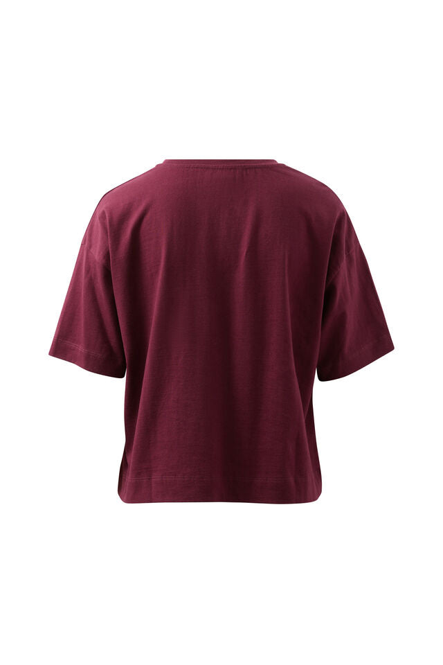 Boxy Pocket Tee Raisin
